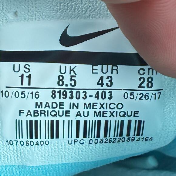Nike Revolution 3 Blue Comfort Running Shoes 819303-403 Womens Size 11 Men’s 9.5 - Picture 10 of 11